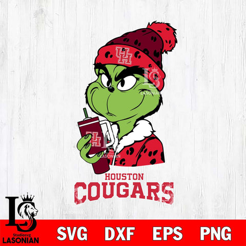 Houston Cougars Grinch Bougie Leopard SVG cut file printable cut design