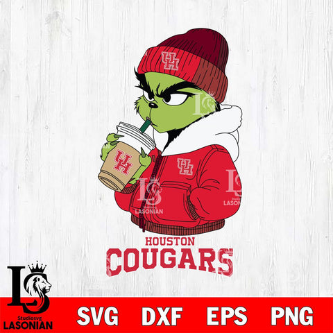 Houston Cougars Grinch Bougie Sport SVG cut file stencil cut design