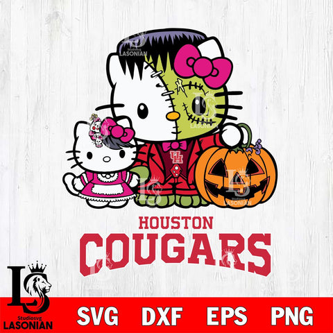 Houston Cougars Hello Kitty Horror 10 SVG cut file layered vector cut design