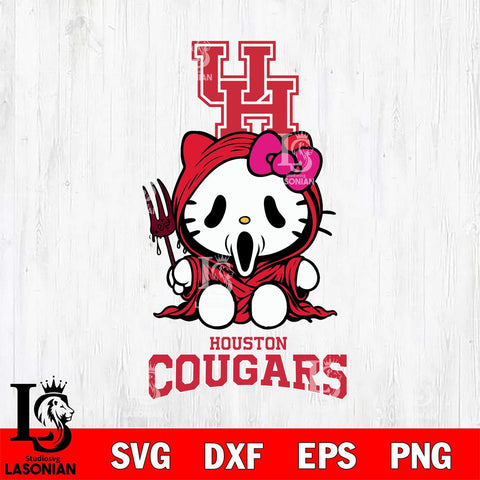 Houston Cougars Hello Kitty Horror 4 SVG cut file laser cut template