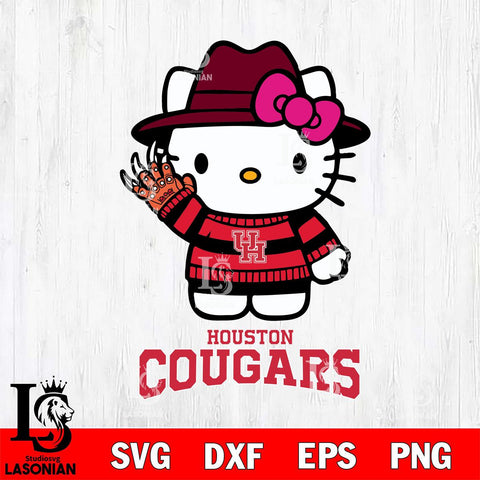 Houston Cougars Hello Kitty Horror 6 SVG cut file laser cut template