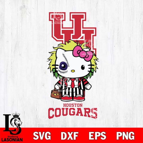Houston Cougars Hello Kitty Horror 8 SVG cut file laser cut template
