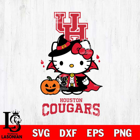 Houston Cougars Hello Kitty Horror 9 SVG cut file laser cut template