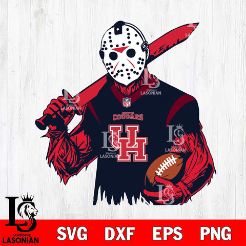 Houston Cougars Jason Voorhees Horror 11 Svg Eps Dxf Png File, NCAA svg, Digital Download, Instant Download