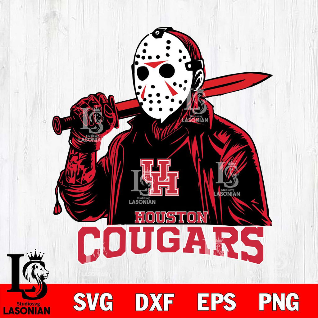 Houston Cougars Jason Voorhees Horror 12 SVG cut file craft cutting design