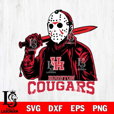 Houston Cougars Jason Voorhees Horror 12 Svg Eps Dxf Png File, NCAA svg, Digital Download, Instant Download