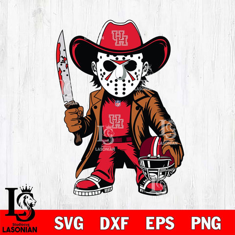 Houston Cougars Jason Voorhees Horror SVG cut file stencil cut design