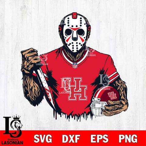 Houston Cougars Jason Voorhees Horror 5 Svg Eps Dxf Png File, NCAA svg, Digital Download, Instant Download