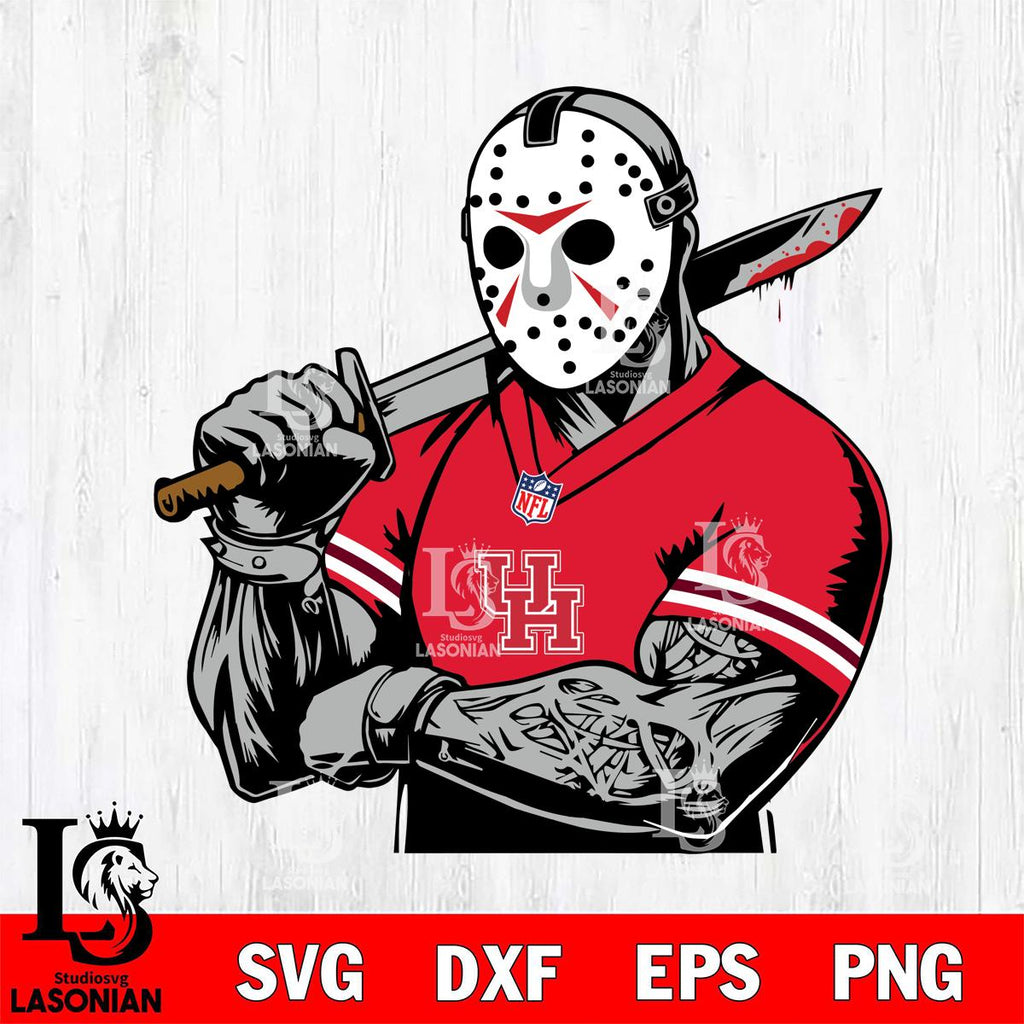 Houston Cougars Jason Voorhees Horror 6 SVG cut file for Cricut