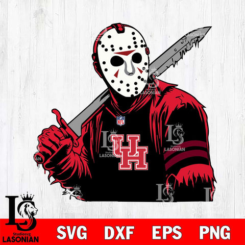 Houston Cougars Jason Voorhees Horror 7 SVG cut file layered vector cut design