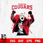 Houston Cougars Jason Voorhees Horror Halloween 3 Svg Eps Dxf Png File, NCAA svg, Digital Download, Instant Download