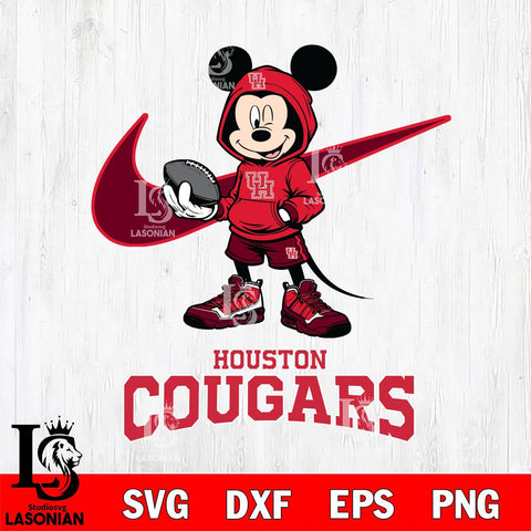 Houston Cougars Mikey Mouse Disney Nike SVG cut file craft cutting design