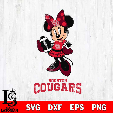 Houston Cougars Minnie Mouse SVG cut file craft cutting design