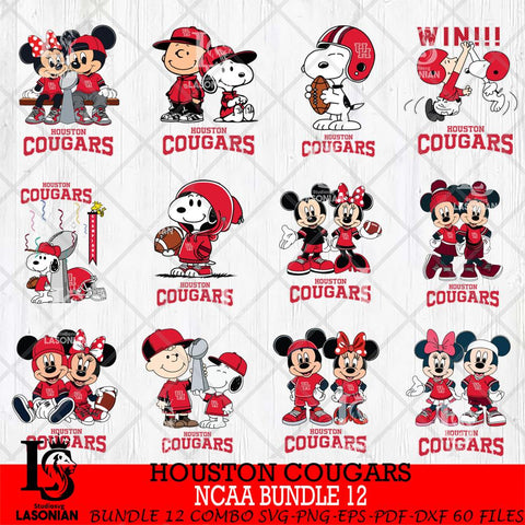 Houston Cougars NCAA 12 SVG cut file layered vector cut design