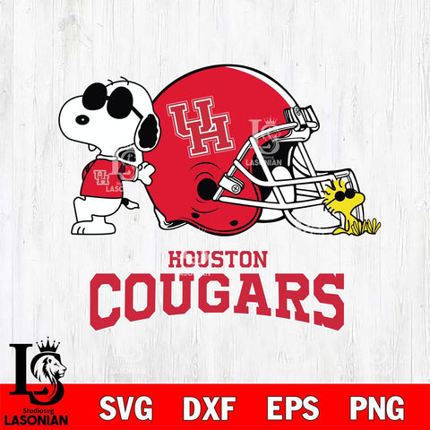 Houston Cougars Snoopy Sport 2 SVG cut file layered vector cut design