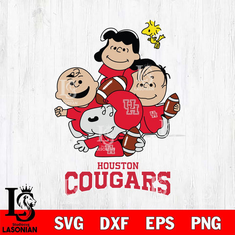 Houston Cougars Snoopy Sport 4 SVG cut file craft cutting design