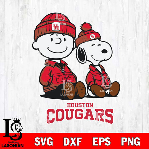 Houston Cougars Snoopy Sport 6 SVG cut file laser cut template