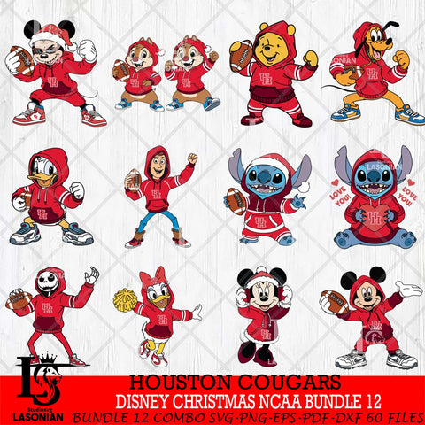 Houston Cougars  Disney christmas NCAA Bundle File Cut, Bundle NCAA SVG DXF EPS PNG FILE, Digital Download , Criucut , Silhouette