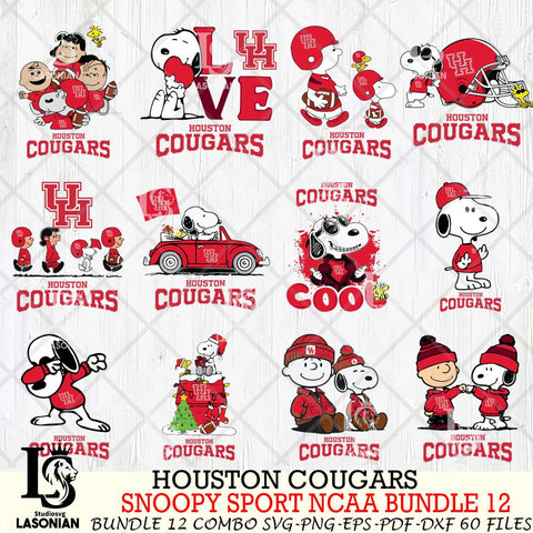 Houston Cougars Snoopy NCAA 12 SVG cut file printable cut design