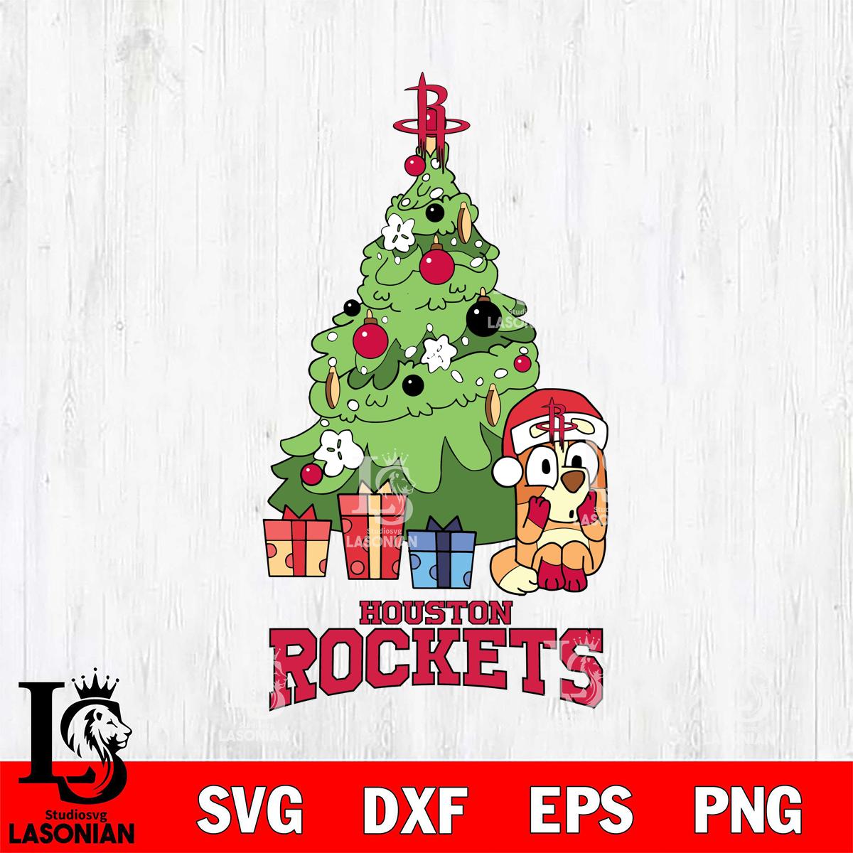 Houston Rockets Bluey Chilli Christmas Tree – lasoniansvg