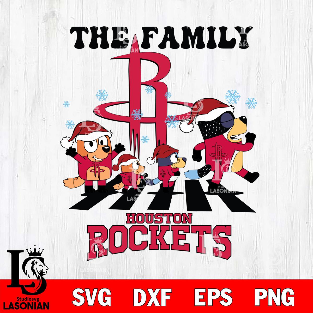 Houston Rockets Family Bluey Christmas – lasoniansvg