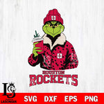 Houston Rockets Grinch Leopard Svg Eps Dxf Png File, Digital Download, Instant Download