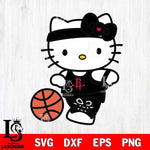 Houston Rockets Hello Kitty basketball 4 Svg Eps Dxf Png File, Digital Download, Instant Download