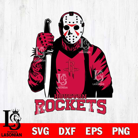 Houston Rockets Jason Voorhees Horror 3 Svg Eps Dxf Png File, NBA svg, Digital Download, Instant Download
