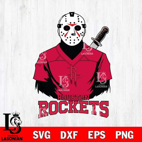 Houston Rockets Jason Voorhees Horror 4 Svg Eps Dxf Png File, NBA svg, Digital Download, Instant Download