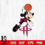 Houston Rockets Mickey Minne 8 Nba Svg Eps Dxf Png File, NBA svg, Digital Download, Instant Download