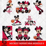 Houston Rockets  Mickey Minne NBA Bundle 8 SVG Svg Eps Dxf Png File, NBA svg, Digital Download, Instant Download