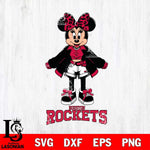 Houston Rockets Style Minnie Disney Svg Eps Dxf Png File, Digital Download, Instant Download