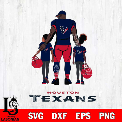Houston Texans 3 Father and son Rugby SVG DXF EPS PNG FILE,NFL SVG, Father day Digital Download,Instant Download, Silhouette