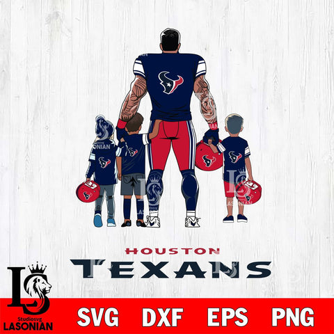 Houston Texans 4 Father and son Rugby SVG DXF EPS PNG FILE,NFL SVG, Father day Digital Download,Instant Download, Silhouette