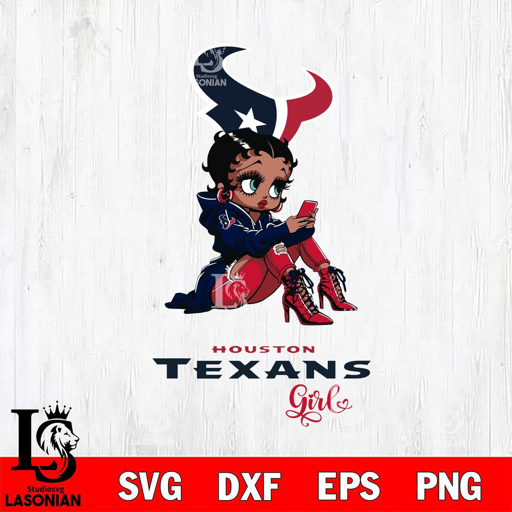 Houston Texans Beauty Black Fan Girl Football – lasoniansvg, image size:1024x1024