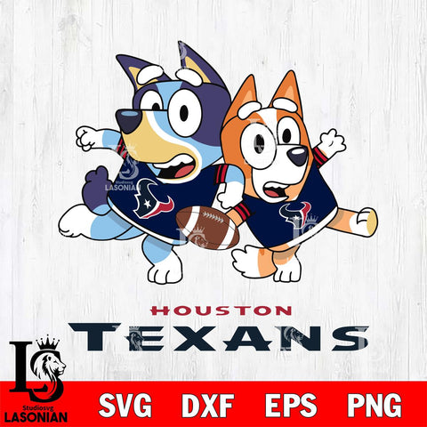 Houston Texans Bluey Chilli NFL Svg Eps Dxf Png File, Digital Download, Instant Download