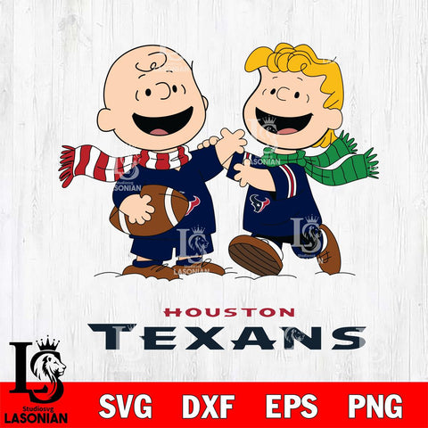 Houston Texans Charlie Brown & Linus Football Cricut,Christmas SVG DXF EPS PNG FILE, Digital Download,Instant Download, Silhouette