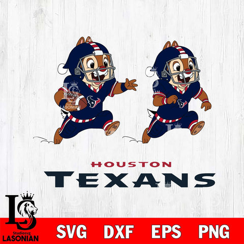 Houston Texans Chip & Dale Football Cricut,Christmas SVG DXF EPS PNG FILE, Digital Download,Instant Download, Silhouette