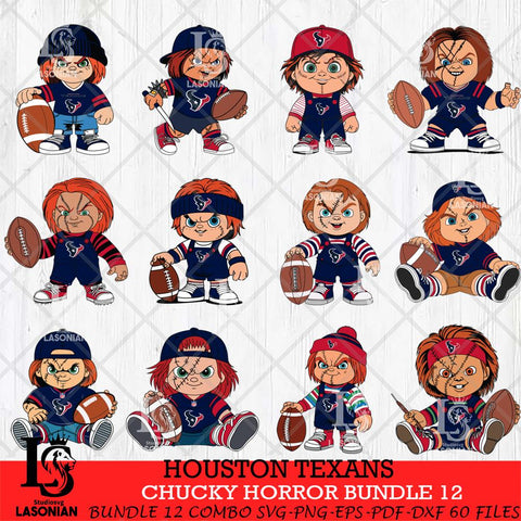 Houston Texans Chucky Horror Bundle 12 SVG Svg Eps Dxf Png File, Bundle NFL svg, Digital Download, Instant Download