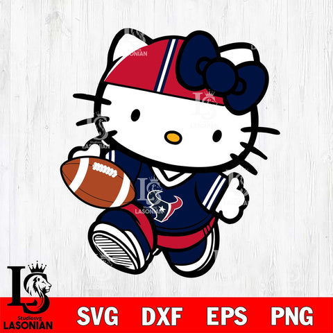 Houston Texans Cute Hello Kitty Football 9 Svg Eps Dxf Png File, NFL svg, Digital Download, Instant Download