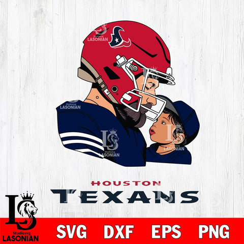 Houston Texans Father And Child Rugby SVG DXF EPS PNG FILE,NFL SVG, Father day Digital Download,Instant Download, Silhouette