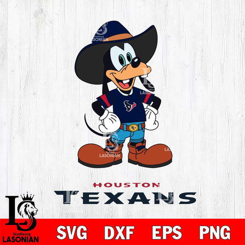 Houston Texans Goofy Cowboy Sport SVG DXF EPS PNG FILE,NFL Cricut ,Football Digital Download,Instant Download, Silhouette