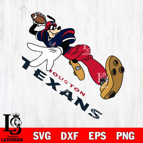 Houston Texans Goofy rugby player SVG DXF EPS PNG FILE,NFL Cricut ,Football Digital Download,Instant Download, Silhouette