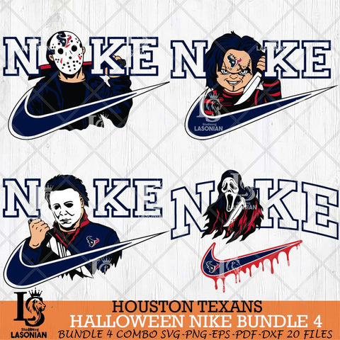 Houston Texans Halloween NFL Bundle 4 Svg Eps Dxf Png File, Digital Download, Instant Download