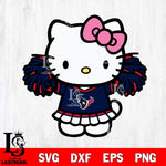 Houston Texans Hello Kitty Cheerleader 3 Svg Eps Dxf Png File, Digital Download, Instant Download