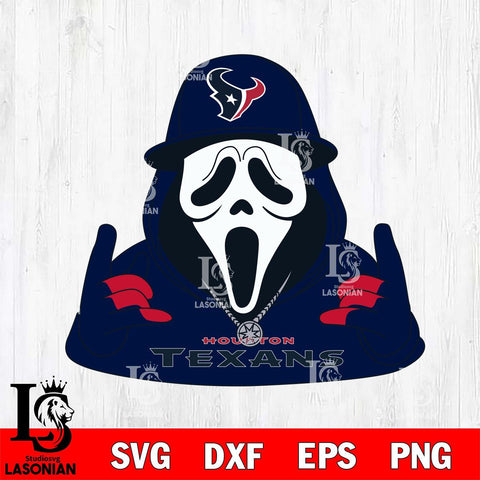 Houston Texans Horror Character Ghostface Sport Svg Eps Dxf Png File, Digital Download, Instant Download