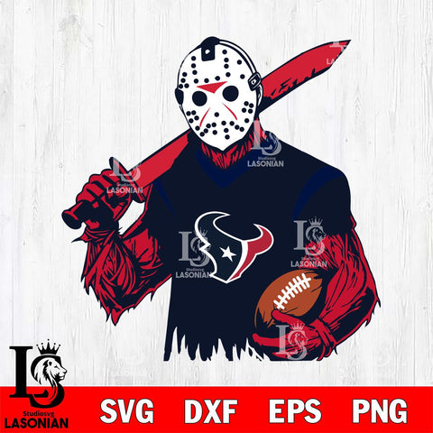 Houston Texans Jason Voorhees Horror Halloween 2 Svg Eps Dxf Png File, Digital Download, Instant Download
