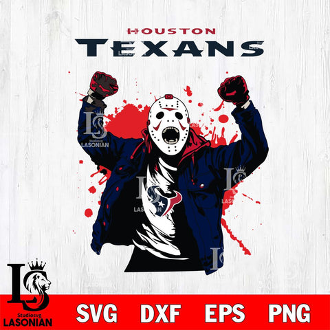 Houston Texans Jason Voorhees Horror Halloween 3 Svg Eps Dxf Png File, Digital Download, Instant Download