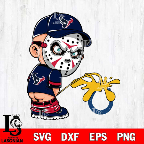 Houston Texans Jason Voorhees Piss On Indianapolis Colts Svg Eps Dxf Png File, Digital Download, Instant Download