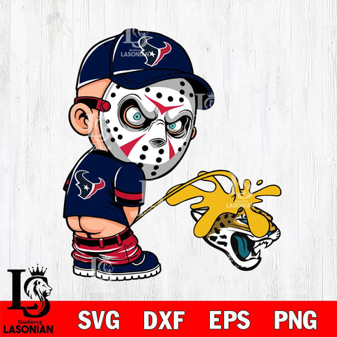 Houston Texans Jason Voorhees Piss On Jacksonville Jaguars Svg Eps Dxf Png File, Digital Download, Instant Download